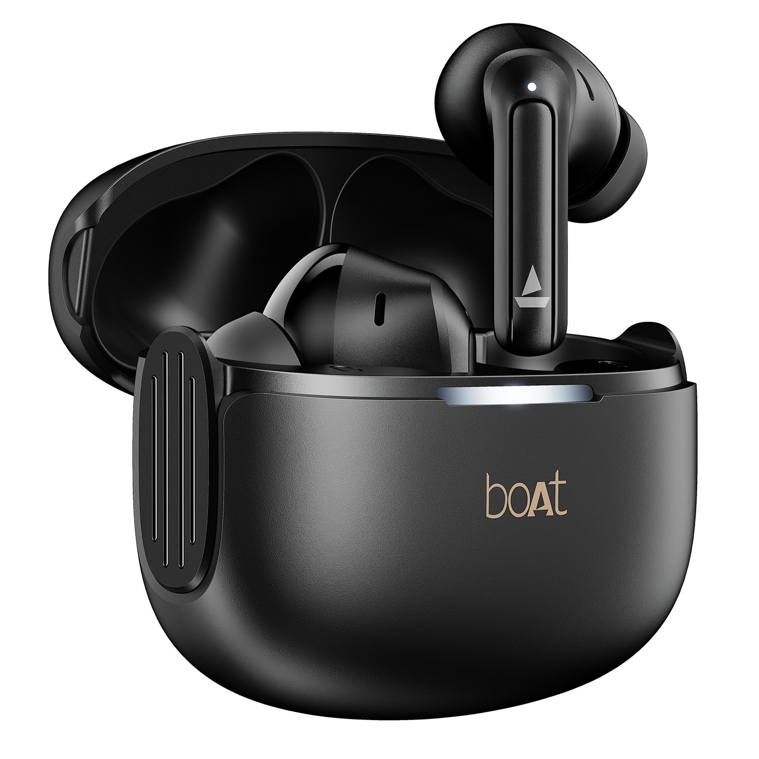 boAt Airdopes 219, 4Mics ENx, 40H Battery, Best in Segment for Calling, Stream Ad Free Music via App Support, Bluetooth Earbuds, TWS Ear Buds Wireless Earphones with mic (Carbon Black) - Image 2